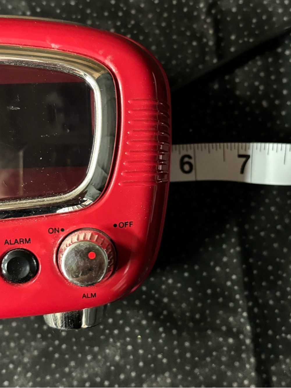 L.L. Bean Red Retro-Style Digital Alarm Clock - Picture 4 of 6